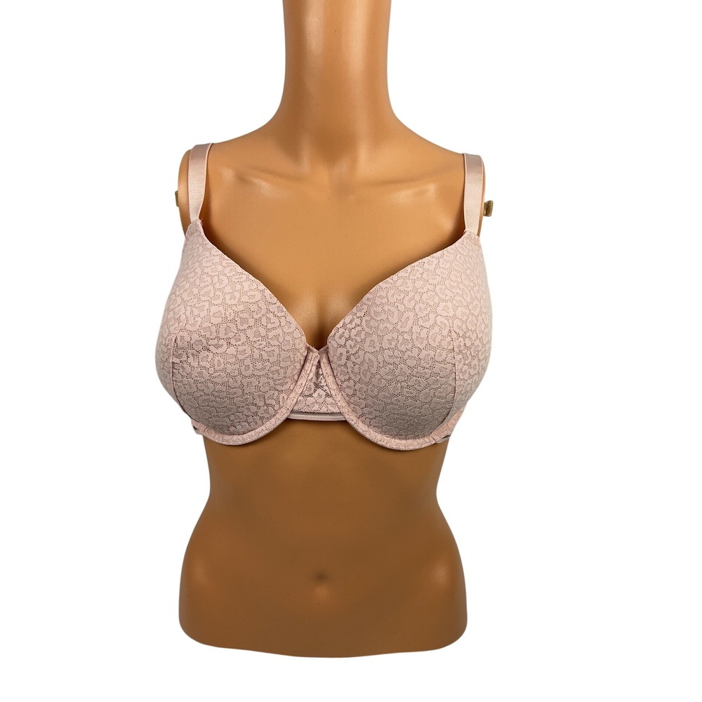 NWT Auden 36DDD Pink Lace Everyday Demi Coverage Lightly Lined T-Shirt Bra